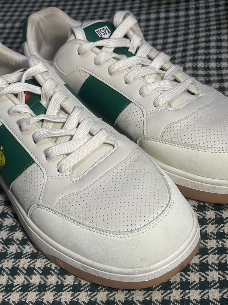 US POLO simon sneakers (White &amp; Green)