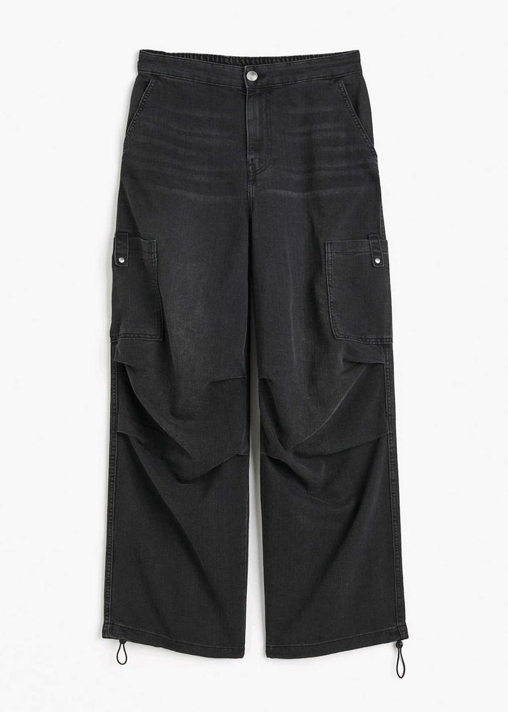 H&amp;M Parachute Denim Cargo Pants
