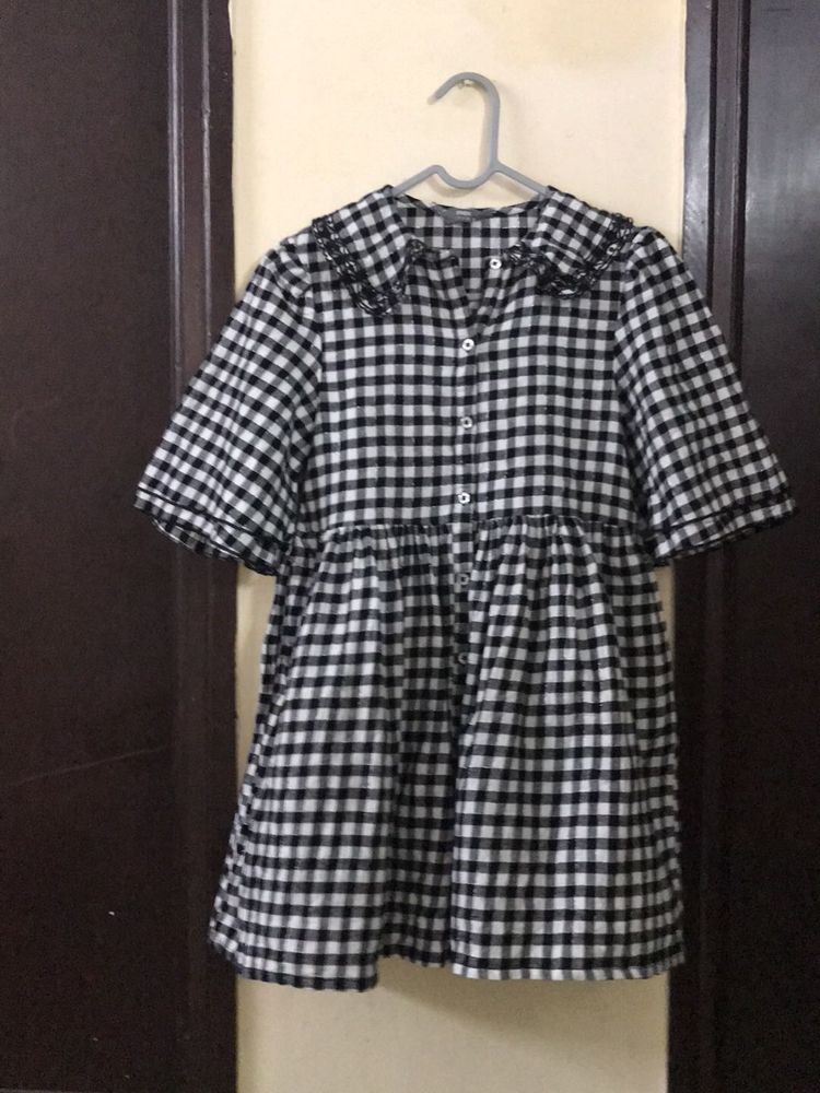 Gingham Babydoll Dress Length 29 Bust 30