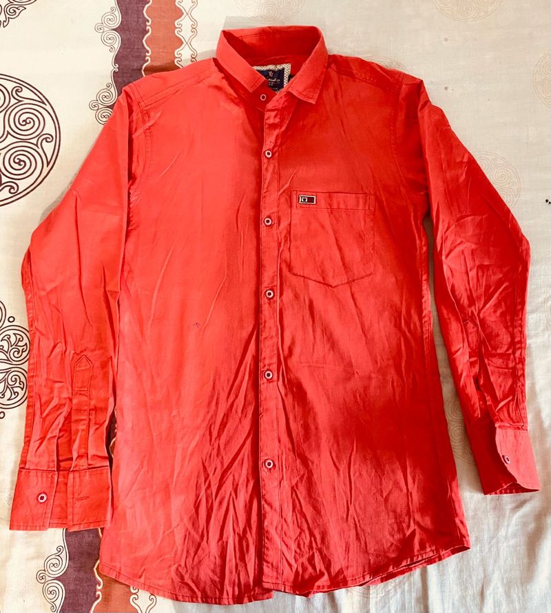 Red Casual Shirt