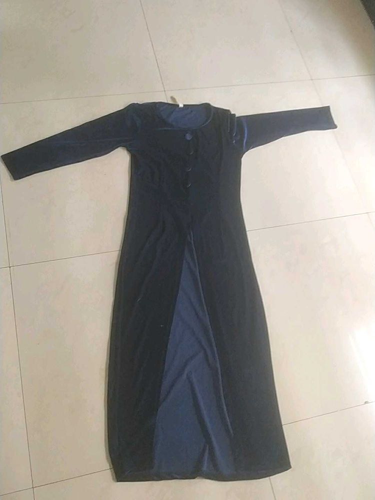 Blue Velvet Kurti
