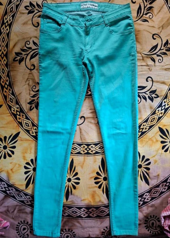 Sea Green Denim Jeans👖