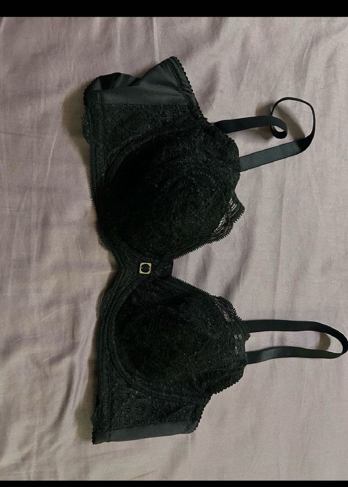 Black Lace Bra