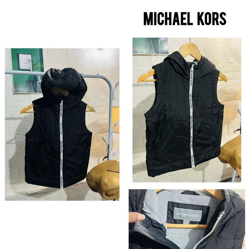 Michael Kors Black Hooded Vest