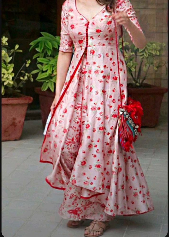 Floral Pink Boutique Made Designer Peice