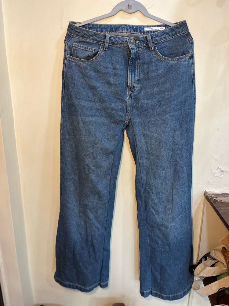 Wide Leg Denim Jeans