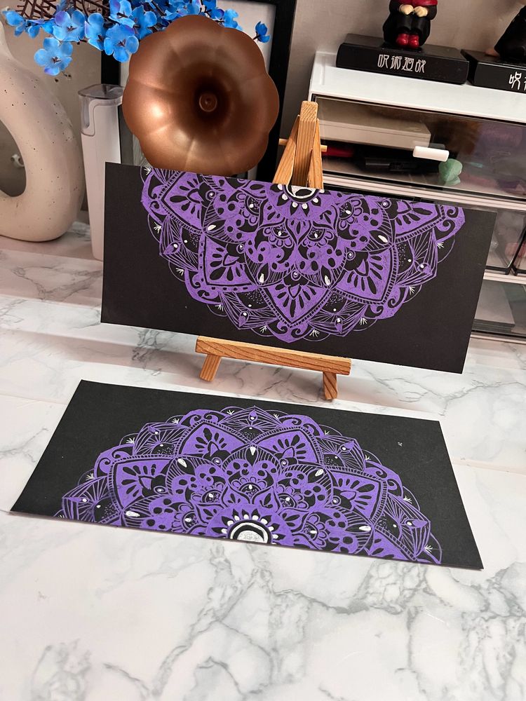 Purple Slit Handmade Mandala