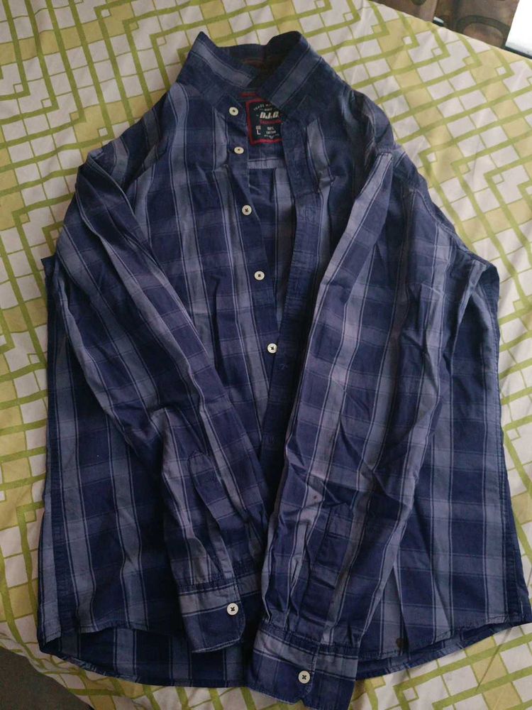 Blue Plaid Shirt