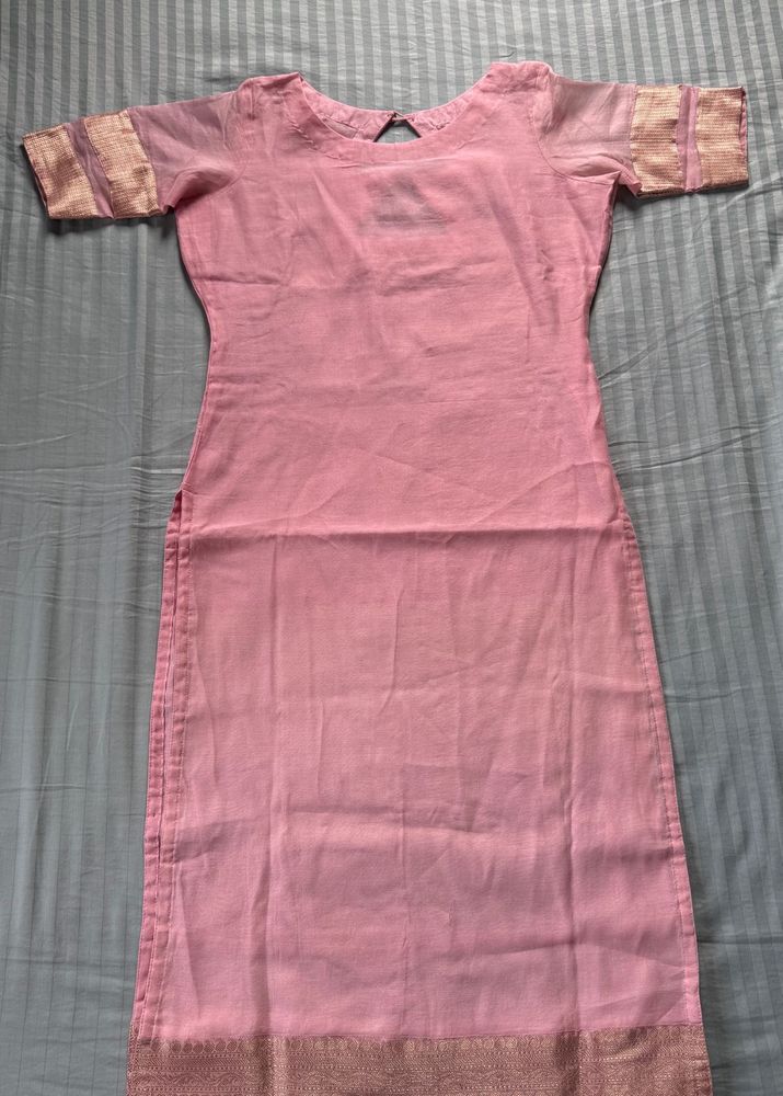 Pink Cotton Kurta