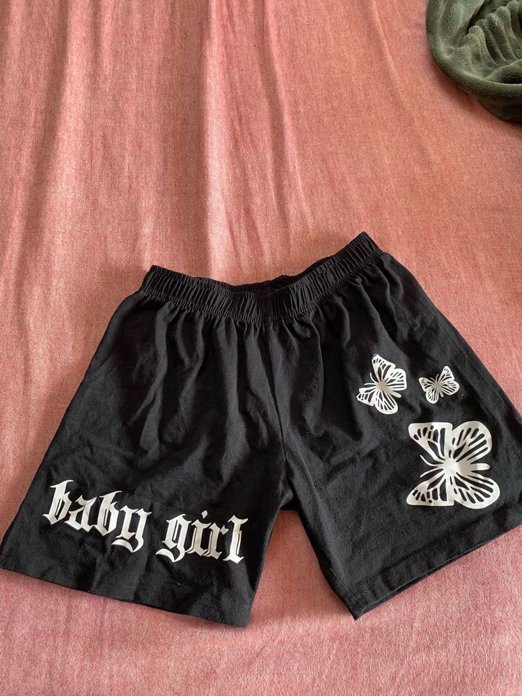 Black Butterfly Shorts