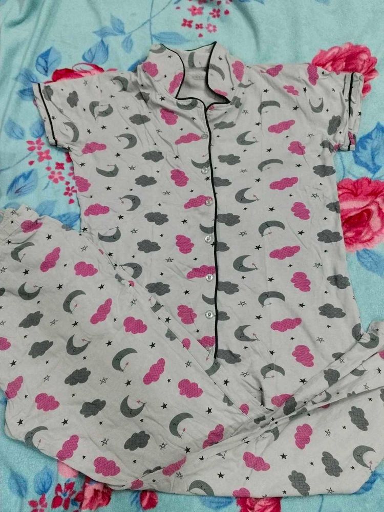 Cute Moon &amp; Cloud Pajama Set