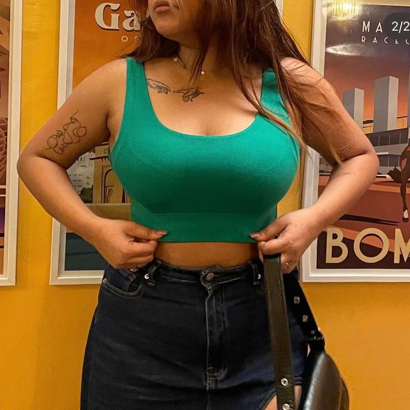 Green Crop Top
