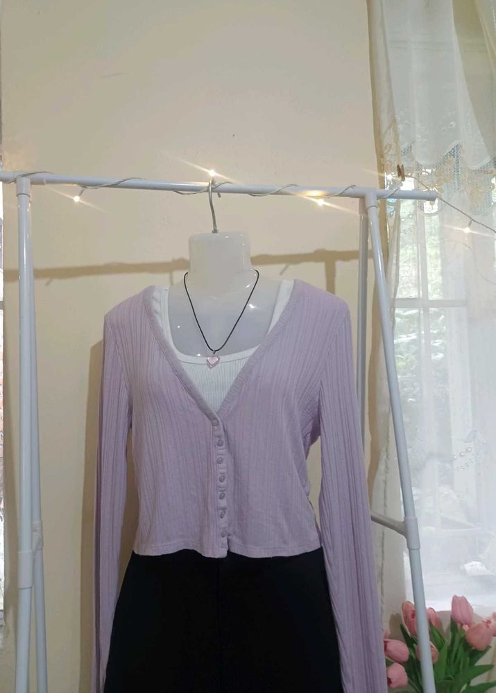 H&amp;M Lilac Cardigan