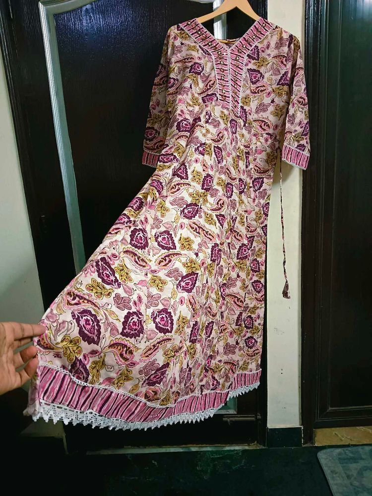Beautiful Floral print Puple 3 Piece Suit Set