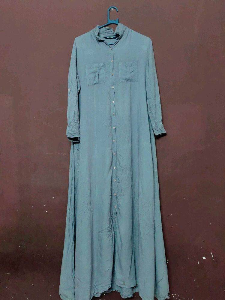 Elegant Maxi Shirt Dress