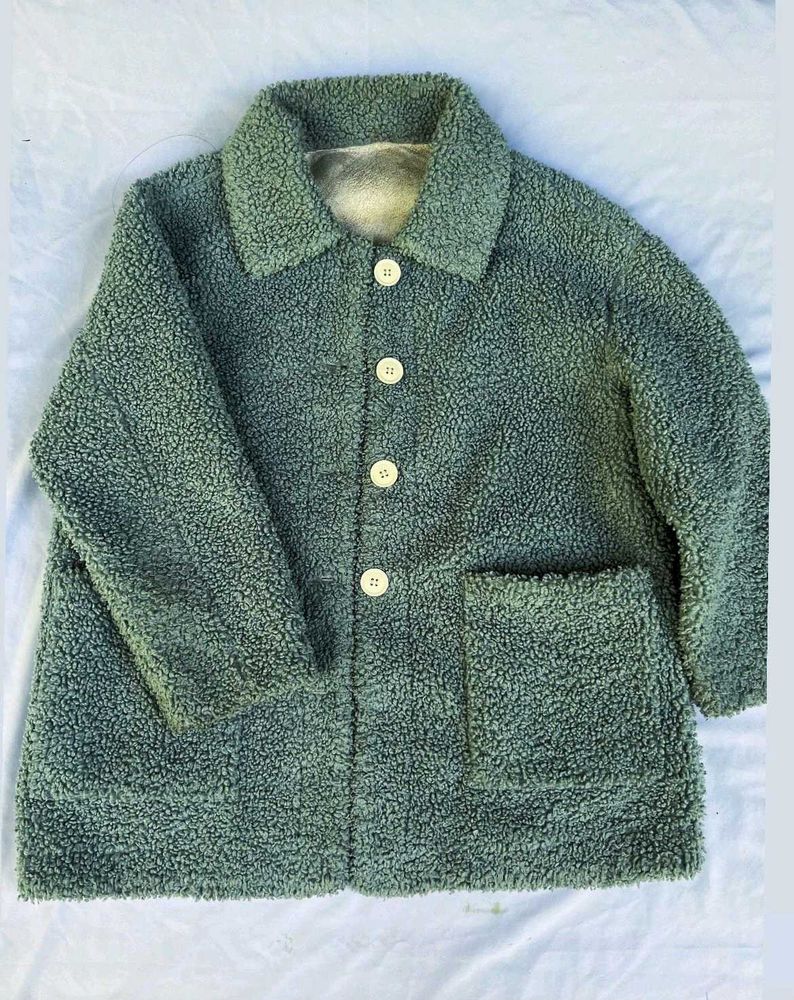Cozy Green Sherpa Jacket
