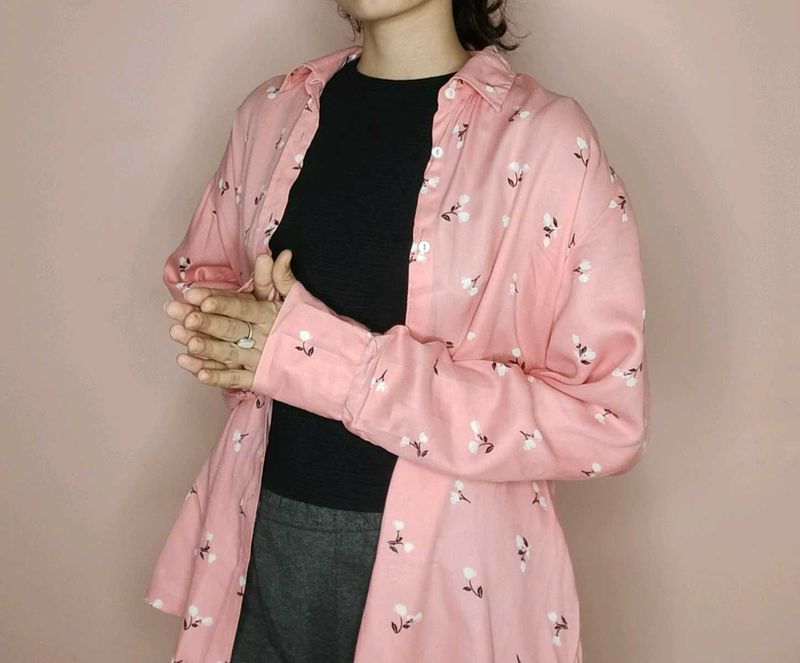 oversized pink Shirt