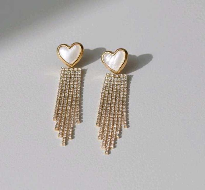 Heart Tassel Earrings