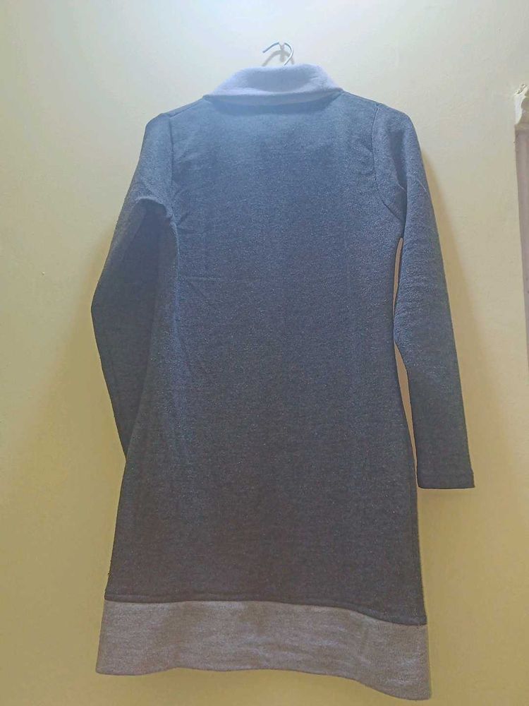 Grey Woolen Kurta For Women