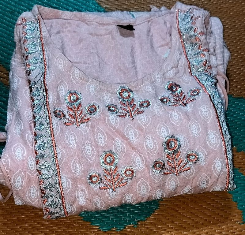 Baby Pink Anarkali For Women
