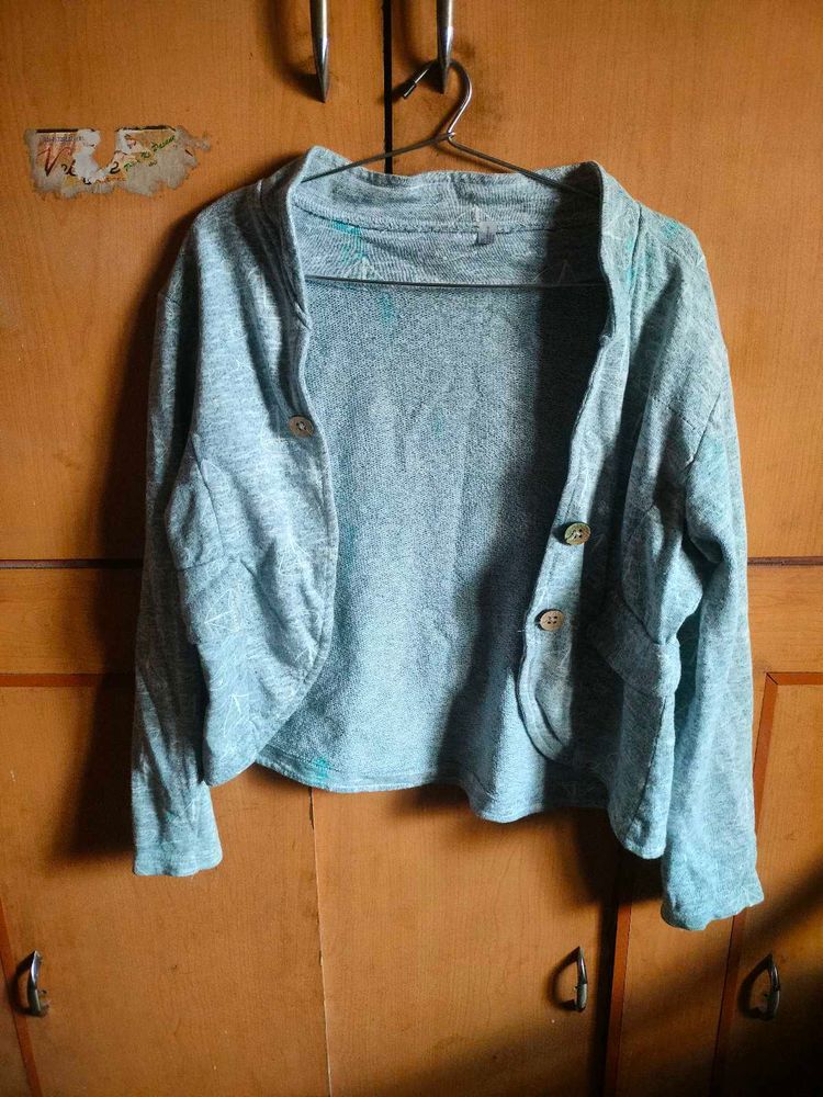 Casual Blue Bolero Jacket