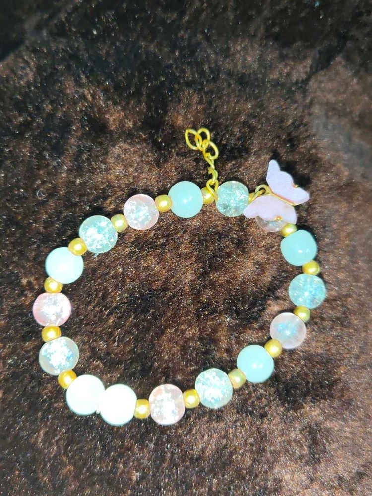 Butterfly Charm Beaded Bracelet