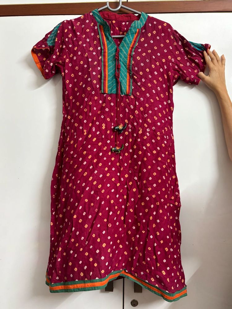 Bandhani Print Kurta