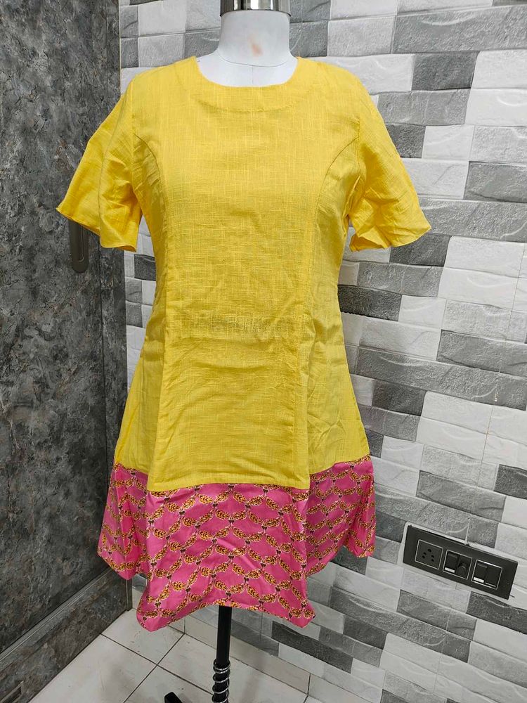 Yellow &amp; Pink Designer Tunic
