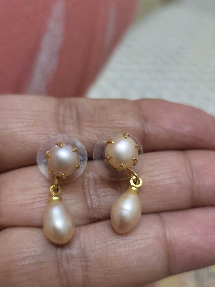 Real Pearl Ear Studs
