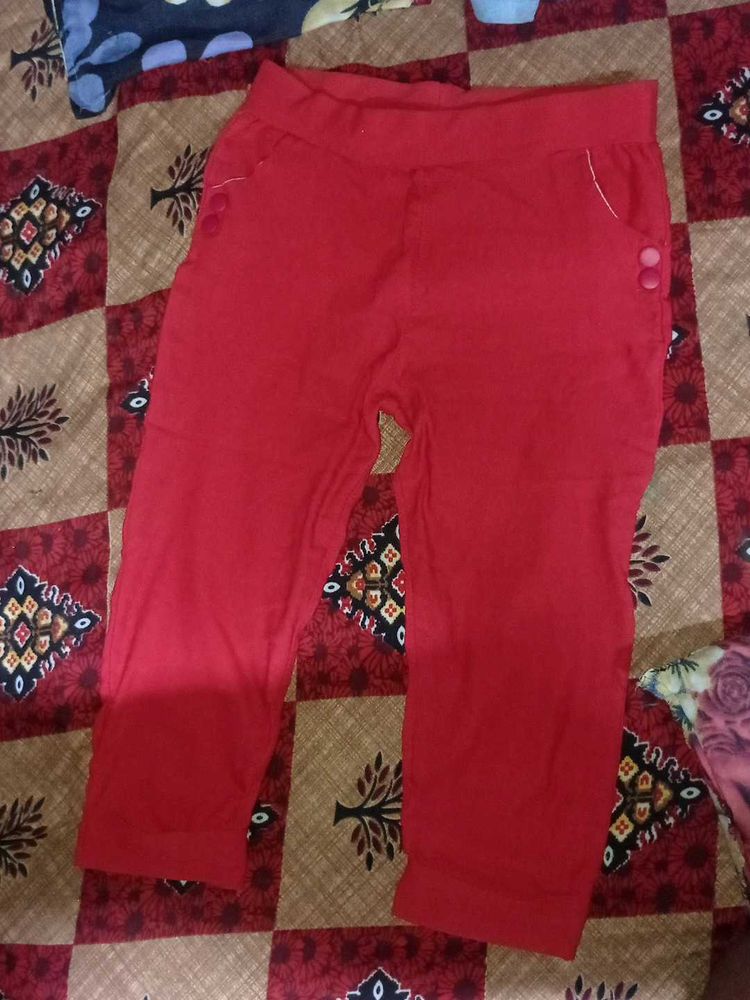Red Capri Pants