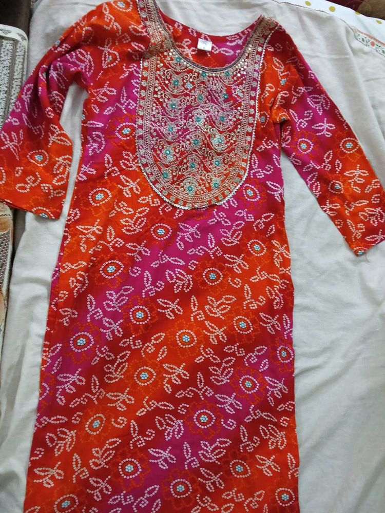 Embroidered Jaipuri Kurta