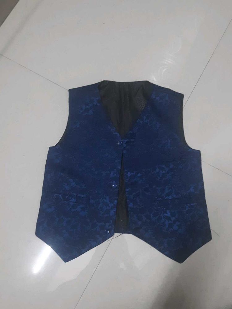 Blue Floral Vest