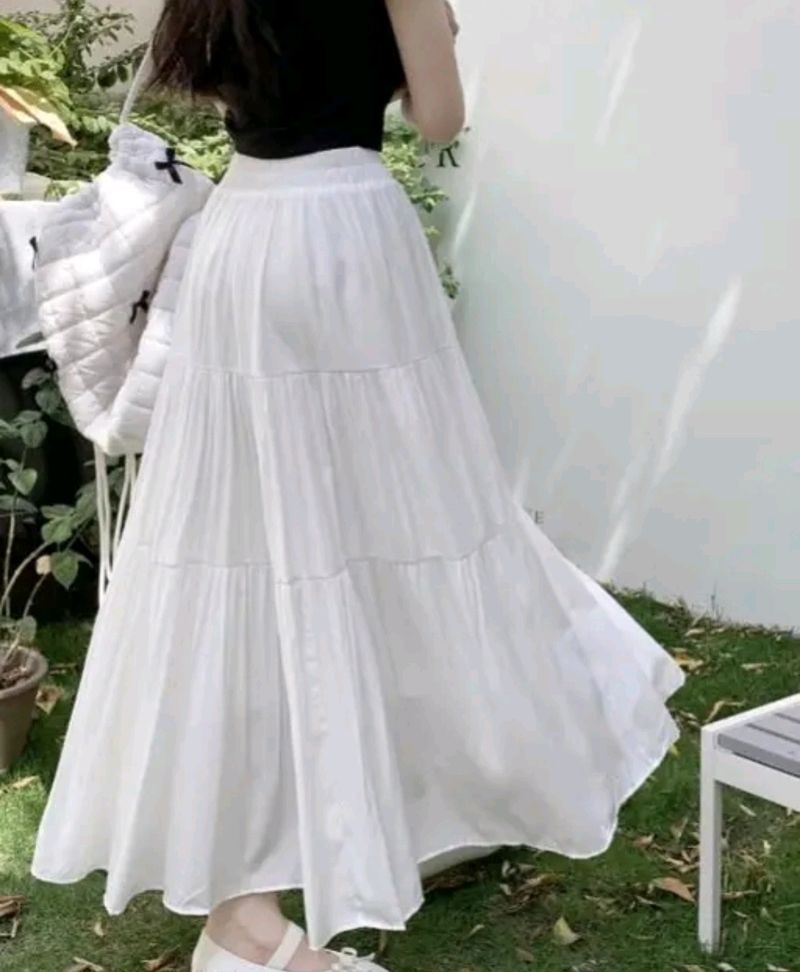 White Korean Skirt