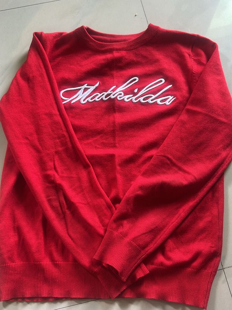 A Red Full Sleeve Top