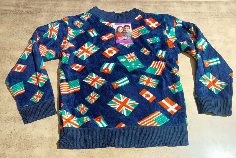 Global Flags Velour Pullover