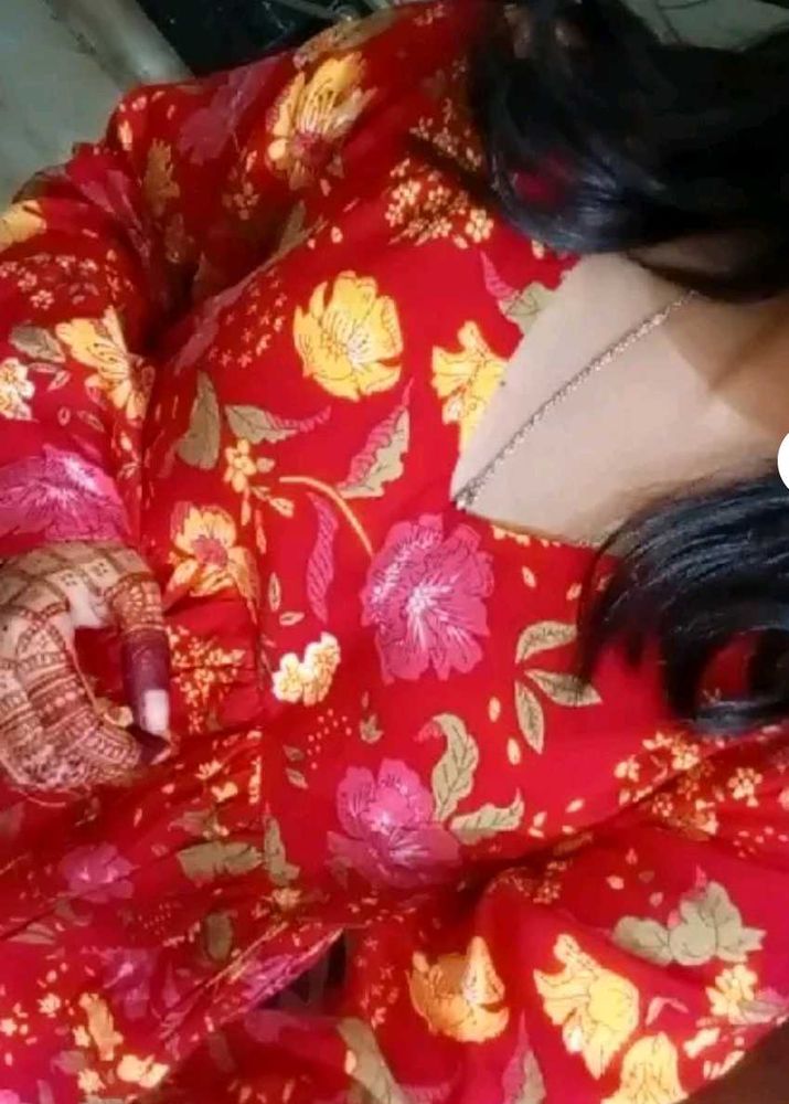 Red Floral Print Dress