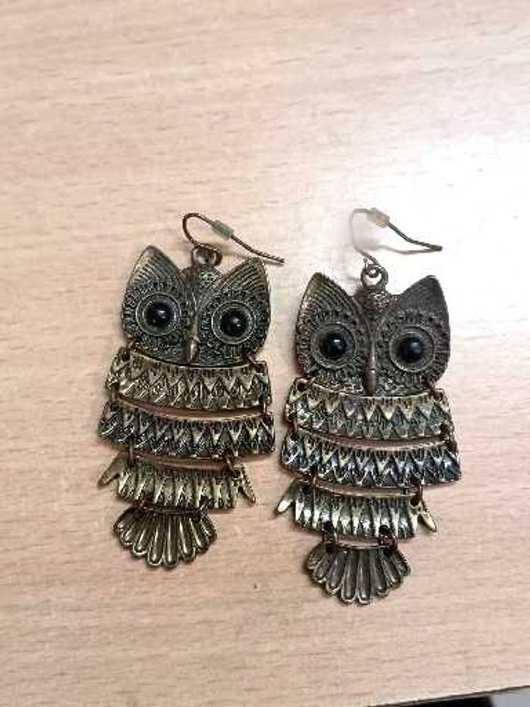lucky Owl Dangle Earrings