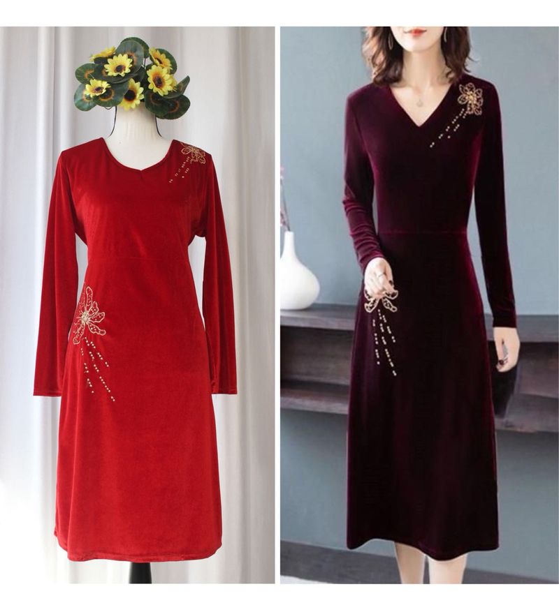 Korean Velvet Dress