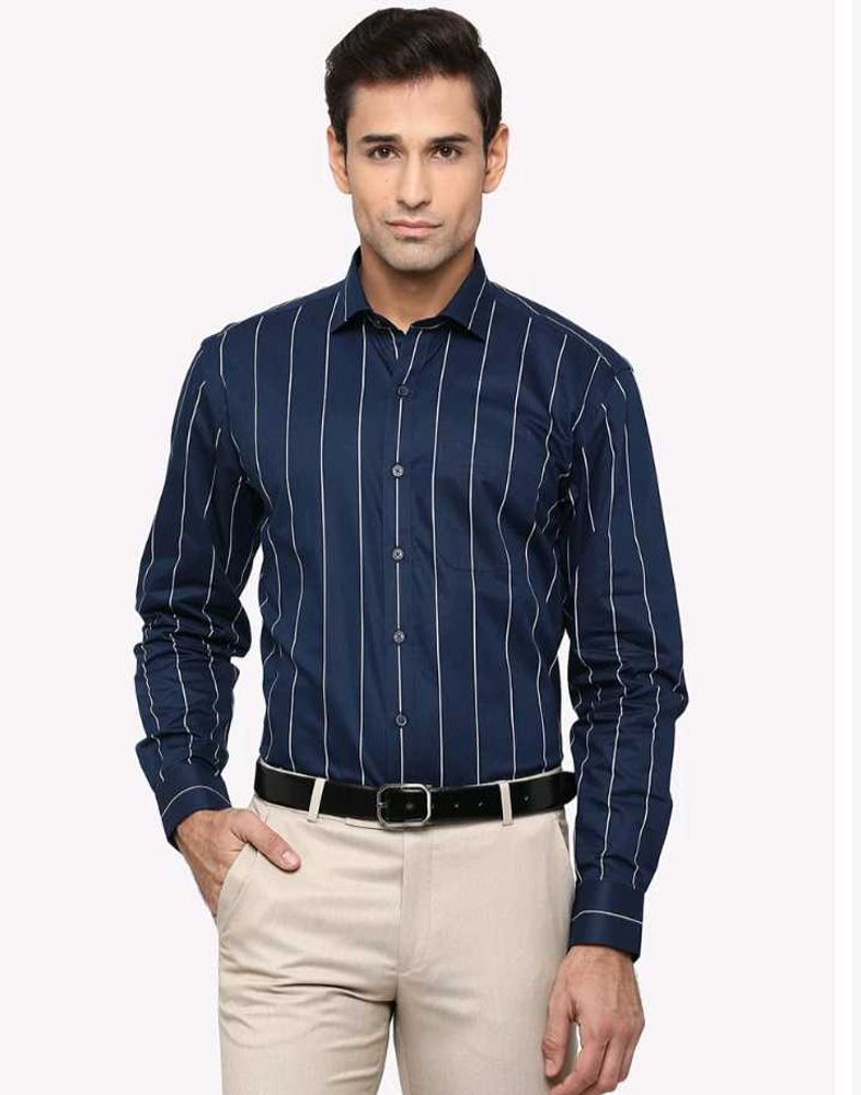 Striped Navy Blue Shirt