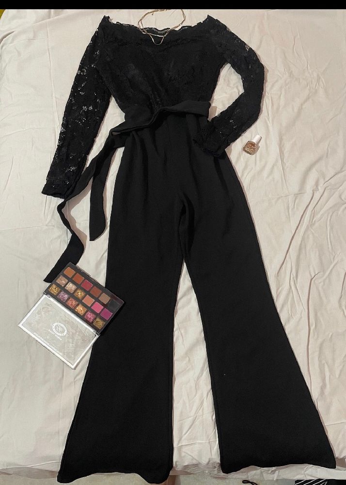 BLACK NET JUMPSUIT
