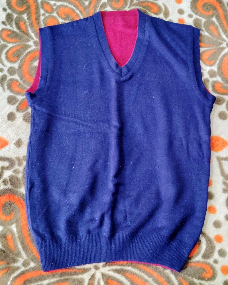 Double Sided Vintage V-Neck Sweater Vest