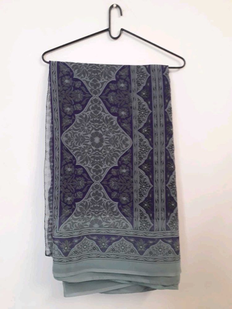 Blue Lightweight Gorgette Saree For Daily Wear