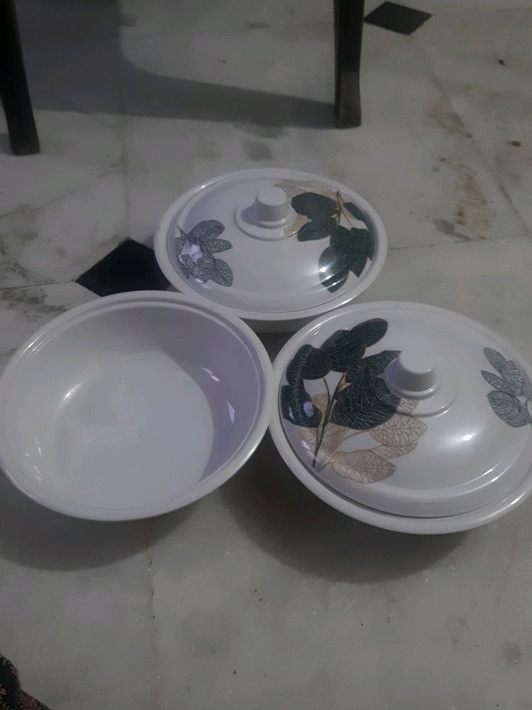 3 Donga Set With 2 Lids