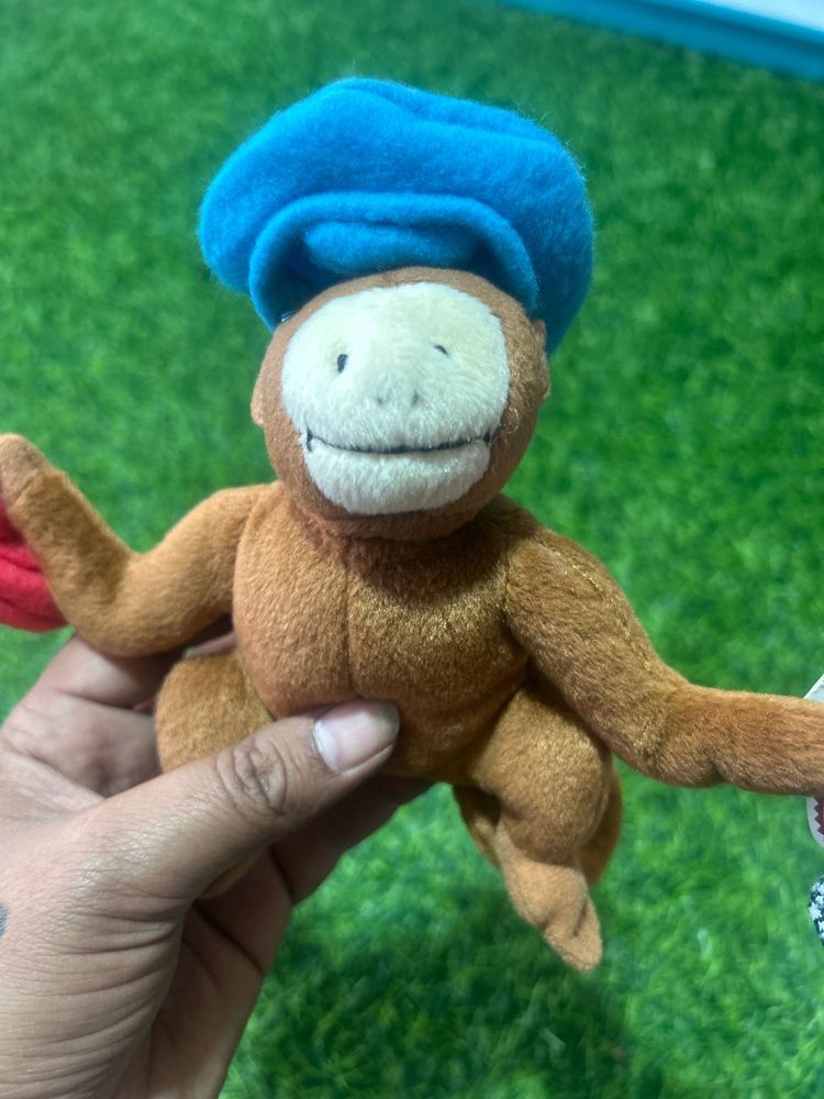 CROCODILE CREEK PLUSH 5" MONKEY WITH HATS "CAPS