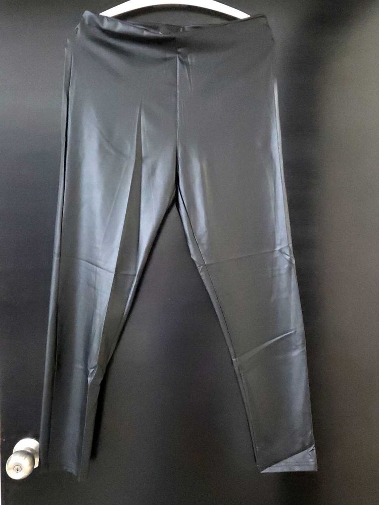 Black Faux Leather Leggings
