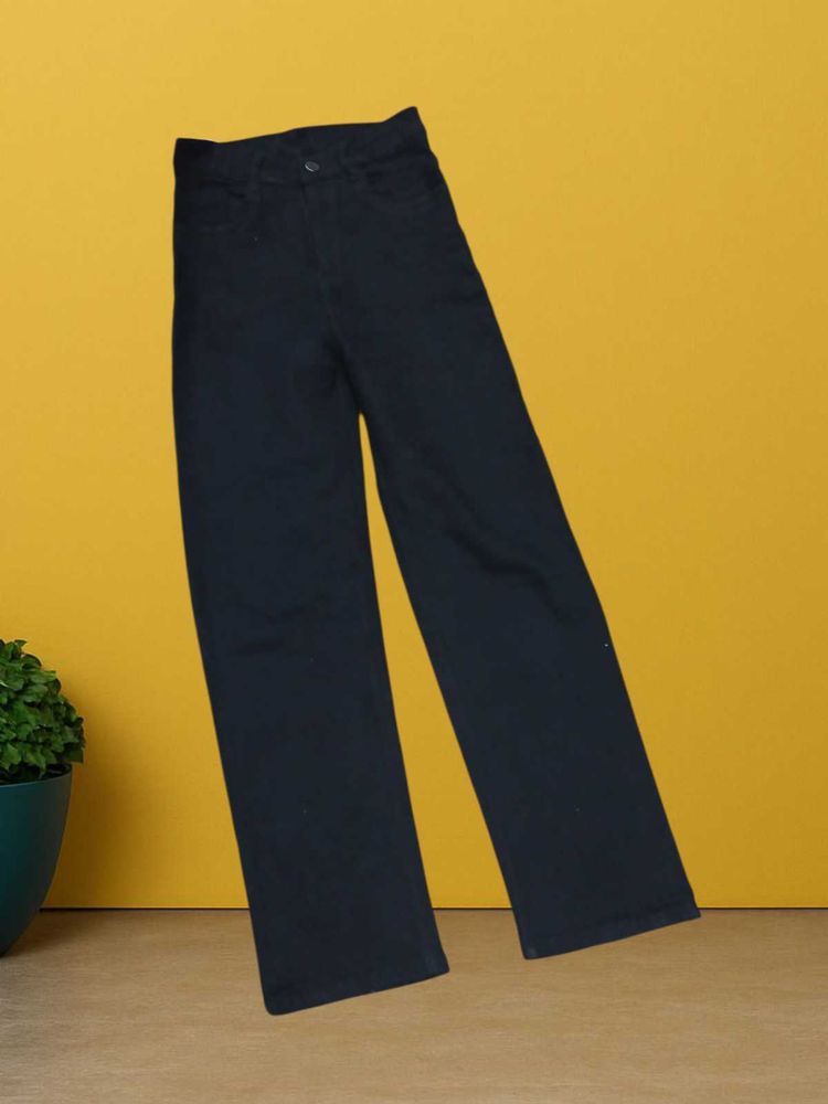 N@25 Size-26 Dark Black Wide Leg Jeans