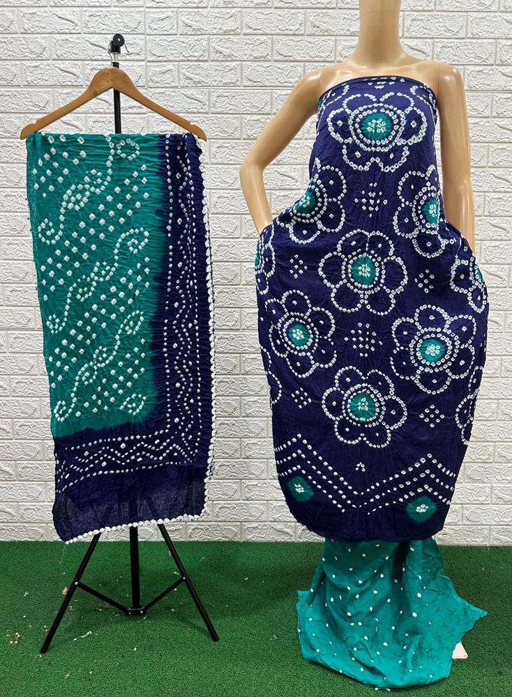 🍁BANDHANI EDGING DRESS MATERIAL🍁