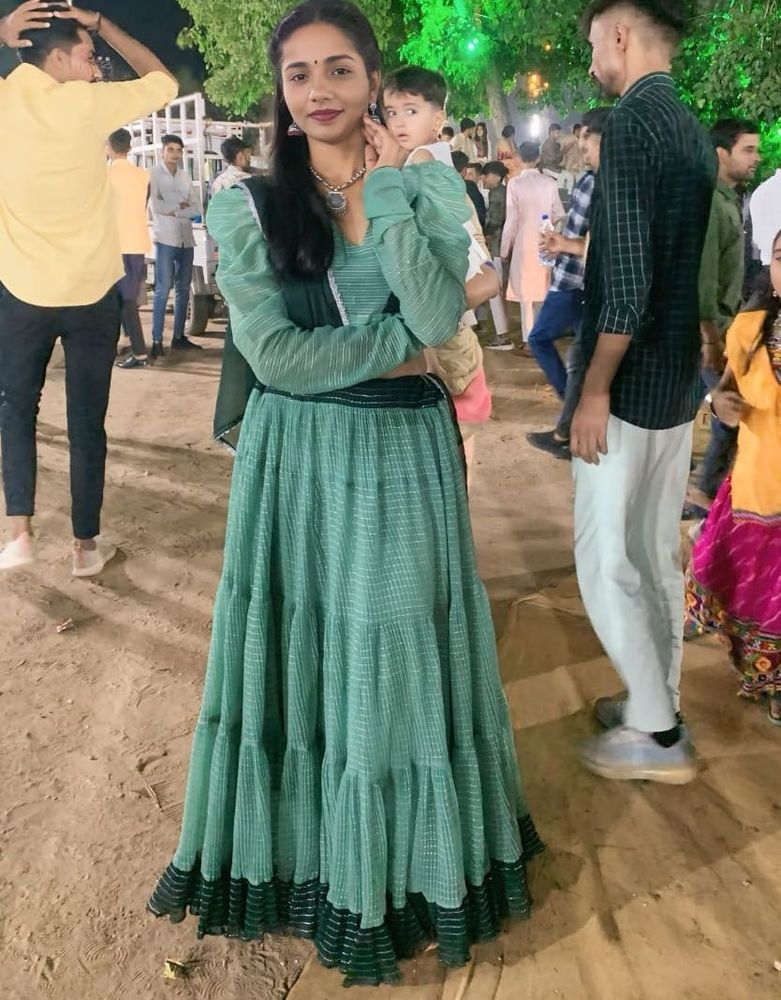 Elegant Green lehenga 12meter flare