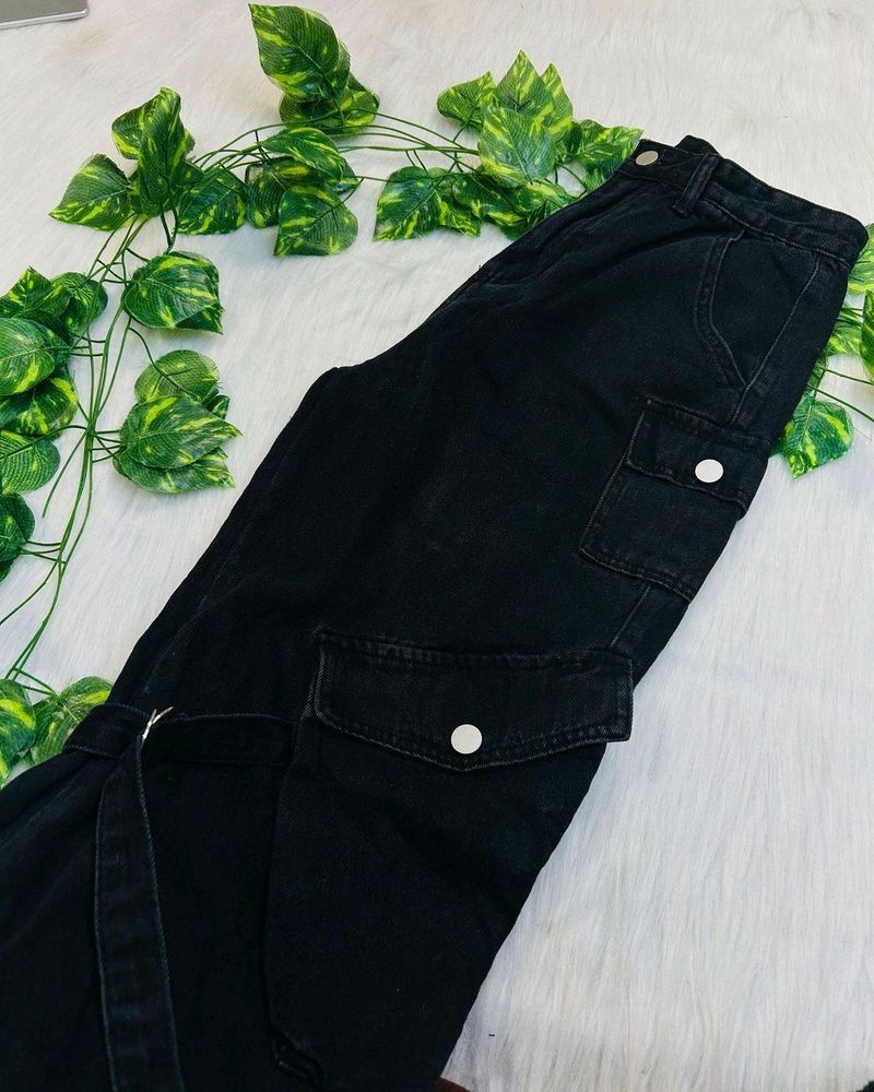 Cider Wide Leg Cargo Jeans