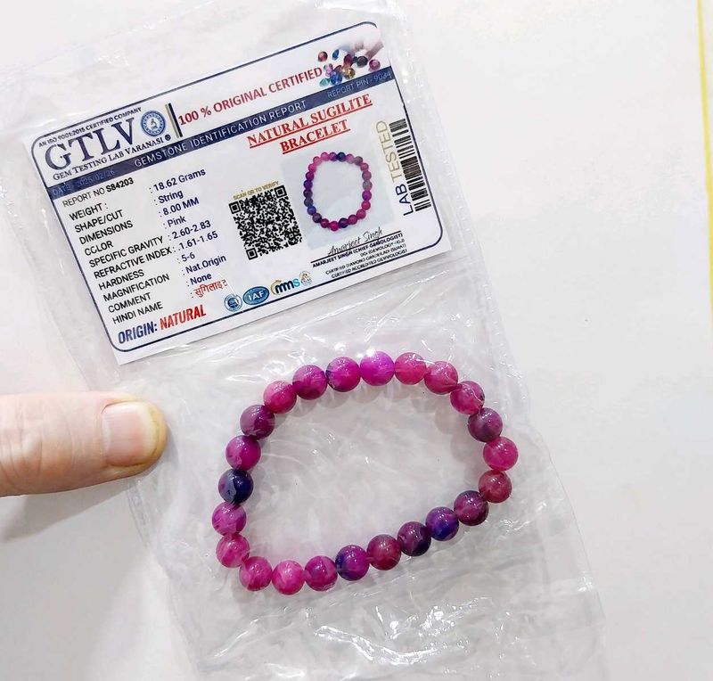 Natural Sugilite Heeling Bracelets Men&#39;s R Women&#39;s